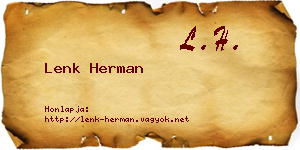 Lenk Herman névjegykártya